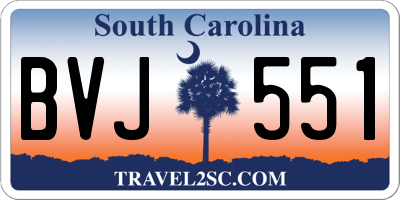SC license plate BVJ551