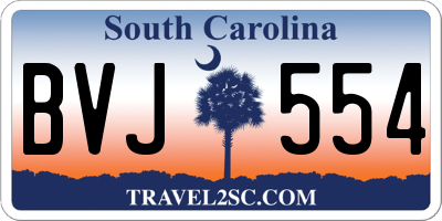 SC license plate BVJ554