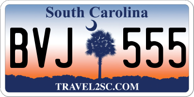 SC license plate BVJ555