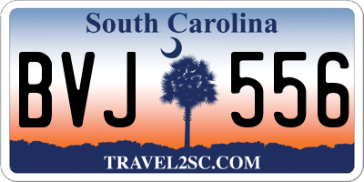 SC license plate BVJ556