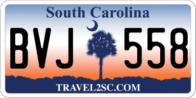 SC license plate BVJ558