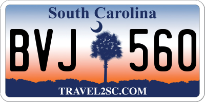 SC license plate BVJ560