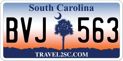 SC license plate BVJ563
