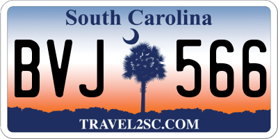 SC license plate BVJ566