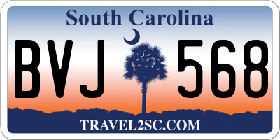 SC license plate BVJ568