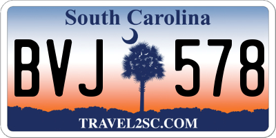 SC license plate BVJ578