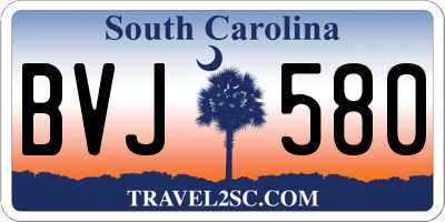 SC license plate BVJ580