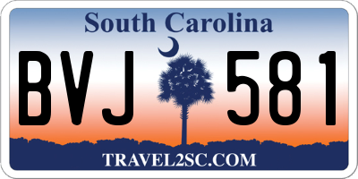 SC license plate BVJ581