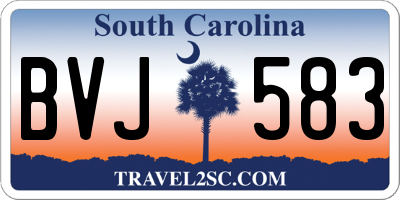 SC license plate BVJ583
