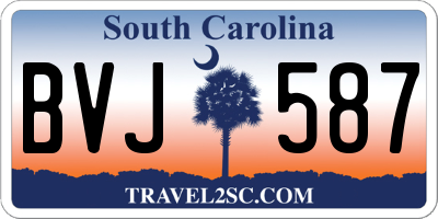 SC license plate BVJ587