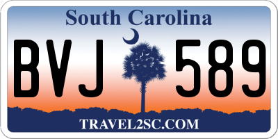 SC license plate BVJ589
