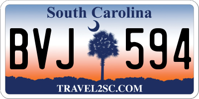 SC license plate BVJ594