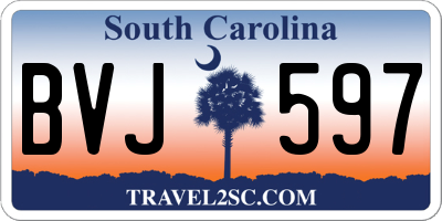 SC license plate BVJ597