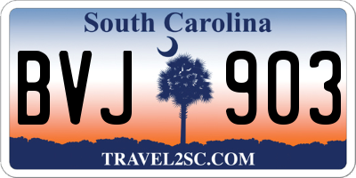 SC license plate BVJ903
