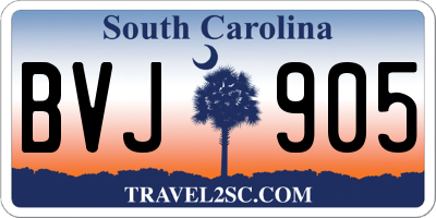 SC license plate BVJ905