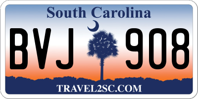 SC license plate BVJ908