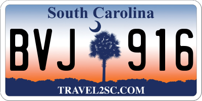 SC license plate BVJ916