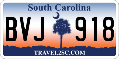 SC license plate BVJ918