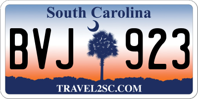 SC license plate BVJ923