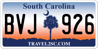 SC license plate BVJ926