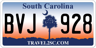SC license plate BVJ928