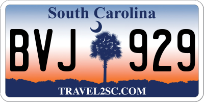 SC license plate BVJ929