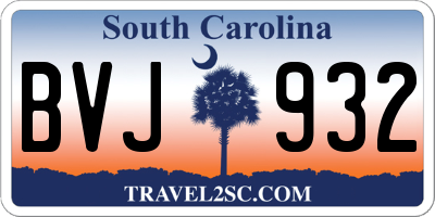 SC license plate BVJ932