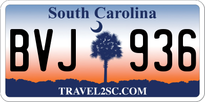 SC license plate BVJ936