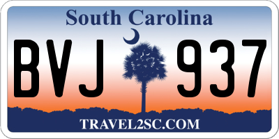 SC license plate BVJ937