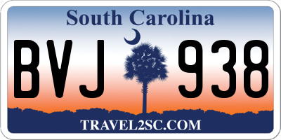 SC license plate BVJ938