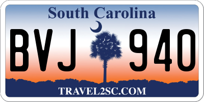 SC license plate BVJ940