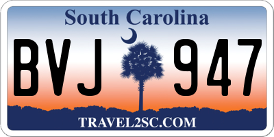 SC license plate BVJ947