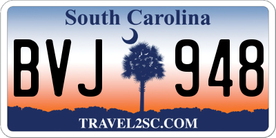 SC license plate BVJ948