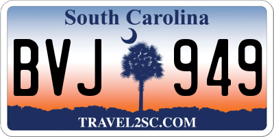 SC license plate BVJ949