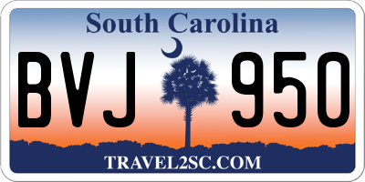 SC license plate BVJ950