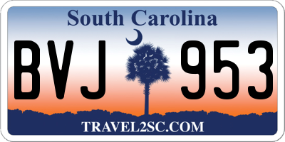 SC license plate BVJ953