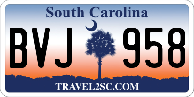 SC license plate BVJ958