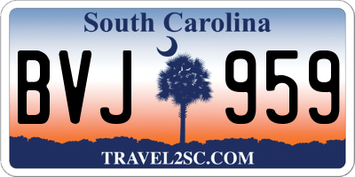 SC license plate BVJ959