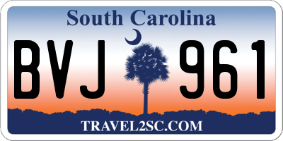 SC license plate BVJ961
