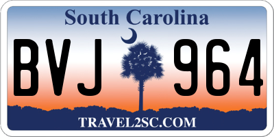 SC license plate BVJ964