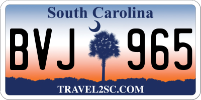SC license plate BVJ965