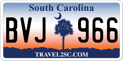 SC license plate BVJ966