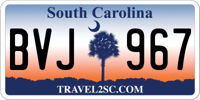 SC license plate BVJ967