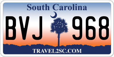 SC license plate BVJ968