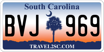 SC license plate BVJ969