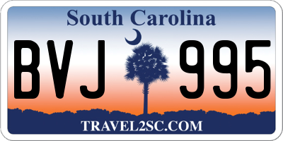 SC license plate BVJ995