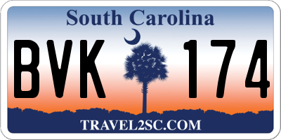 SC license plate BVK174
