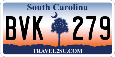 SC license plate BVK279