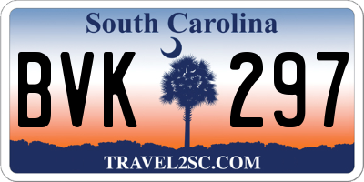 SC license plate BVK297