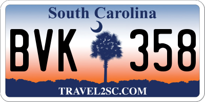 SC license plate BVK358